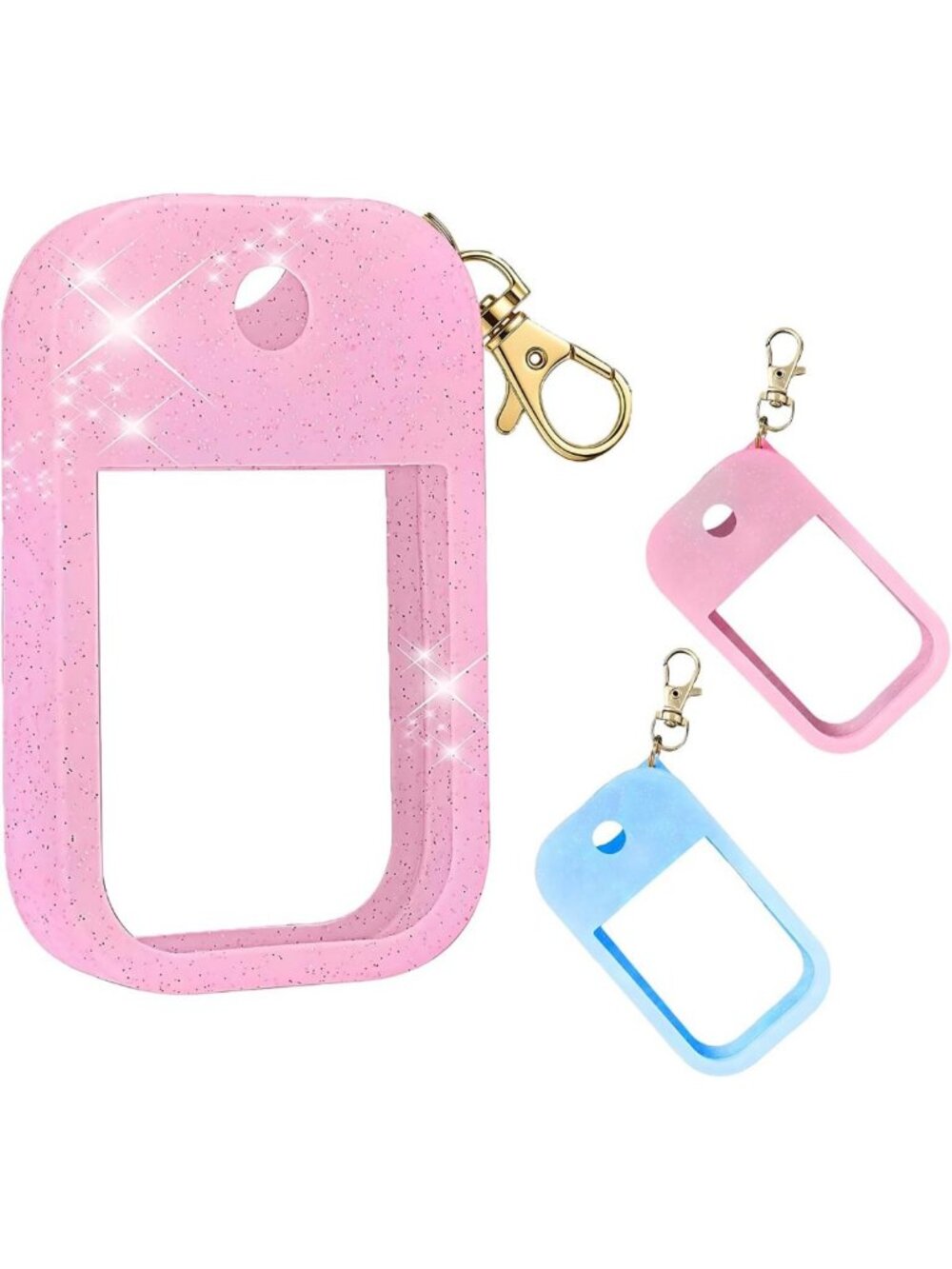 2 Pack Cute Silicone Hand Sanitizer Spray Cases with Keychain - Travel Size Fit